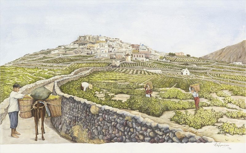 thiraikes-teletourgies-i-ekthesi-zografikis-tis-artemis-xatzigiannaki-parateinetai